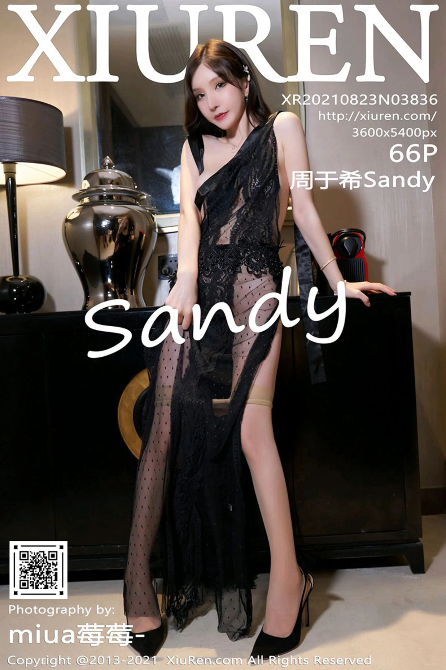 [XiuRen秀人网]No.3836_女神周于希Sandy魅惑黑色镂空服饰半脱秀白嫩豪乳翘臀诱惑写真66P-秀人网 - XiuRen.Space